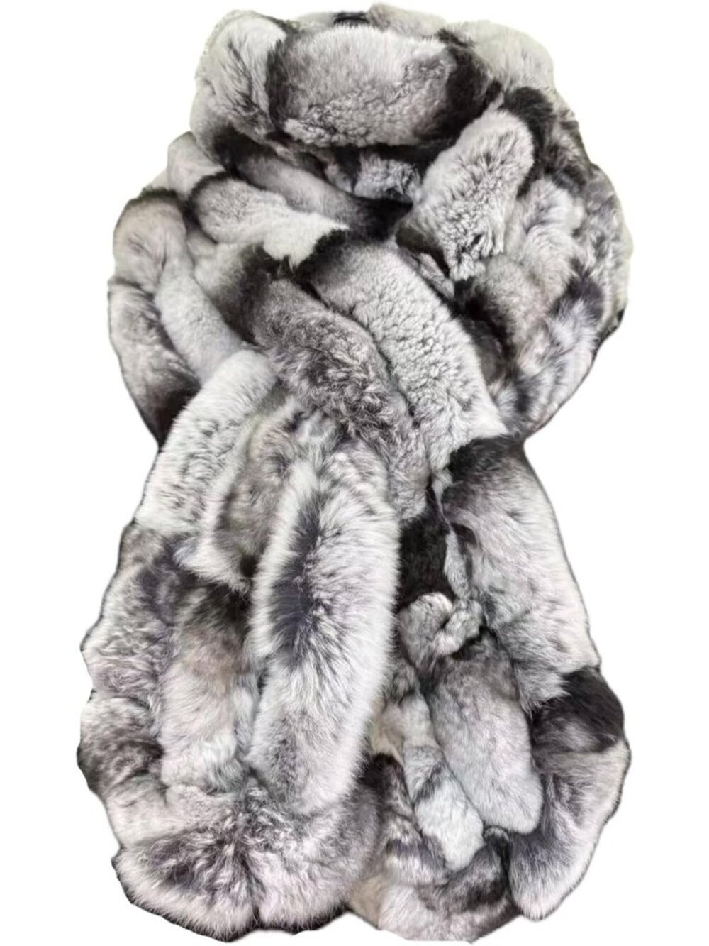 Cozy Rabbit Fur Neck Warmer Scarf for Women - Stylish Cold Weather Accessory